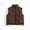 Coffee, variant on Kids Boys Zip Up Vest Stand Collar Sleeveless Jacket Casual Utility Outerwear with Pockets Fall Winter 3-12Y