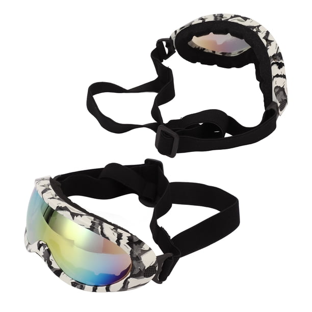 Gafas de Sol para Perros anti UV, Resistentes al Viento, Impermebles, Correa Ajustable Con Lente de PC y Marco de PVC, Gafas de Moda para Parros para actividades al aire libre