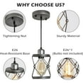 thumbnail image 5 of Industrial Pendant Lighting for Kitchen Island, Rustic Mini Cage Pendant Light, Farmhouse Pendant Lamp with Silver Grey for Dining Room, Hallway, Entryway, Bedroom, 5 of 10