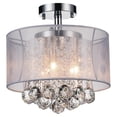thumbnail image 1 of CWI Lighting Abat-Jour Tambour à 3 Lumières Encastré avec Fini Chrome, 1 of 2