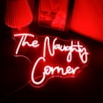 thumbnail image 3 of Cartel LED de neón QiaoFei «The Naughty Corner», 42 x 30 cm, USB, rojo, 3 of 8