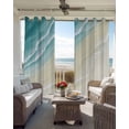 thumbnail image 6 of Teal Beach Coastal Kitchen Curtains Summer Ocean Nautical Seaside Cafe Short Curtains for Bathroom Blackout Window Curtain Grommet Small Window Treatment Tier Drapes for Bedroom Living Room 42"x45"x2, 6 of 9
