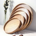 Axio Japanese Style Round Tray Food Serving Plate Wood Snack Deseert