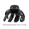 thumbnail image 4 of Guardurnaity Estilo simple Clips de garra de plástico sólido Material premium Accesorios negros y marrones Pasadores de San Valentín Accesorio para el cabello Negro, 4 of 6