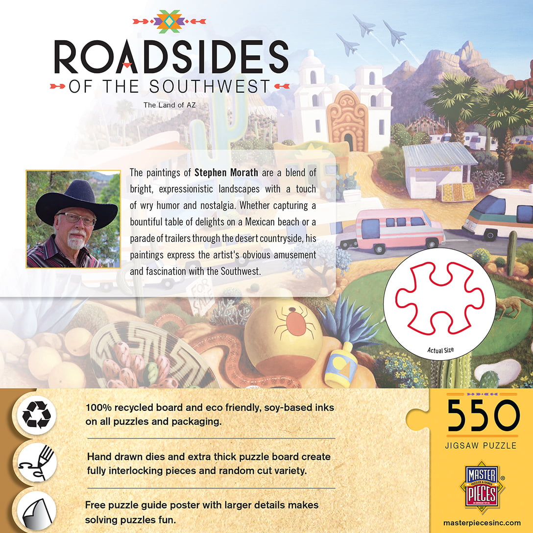 The Land of AZ 550 Piece Jigsaw Puzzle MasterPieces Roadsides of the Southwest 