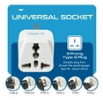 thumbnail image 4 of Ceptics Grounded Universal Plug Adapter for UK (Type G) - 3 Pack, 4 of 12