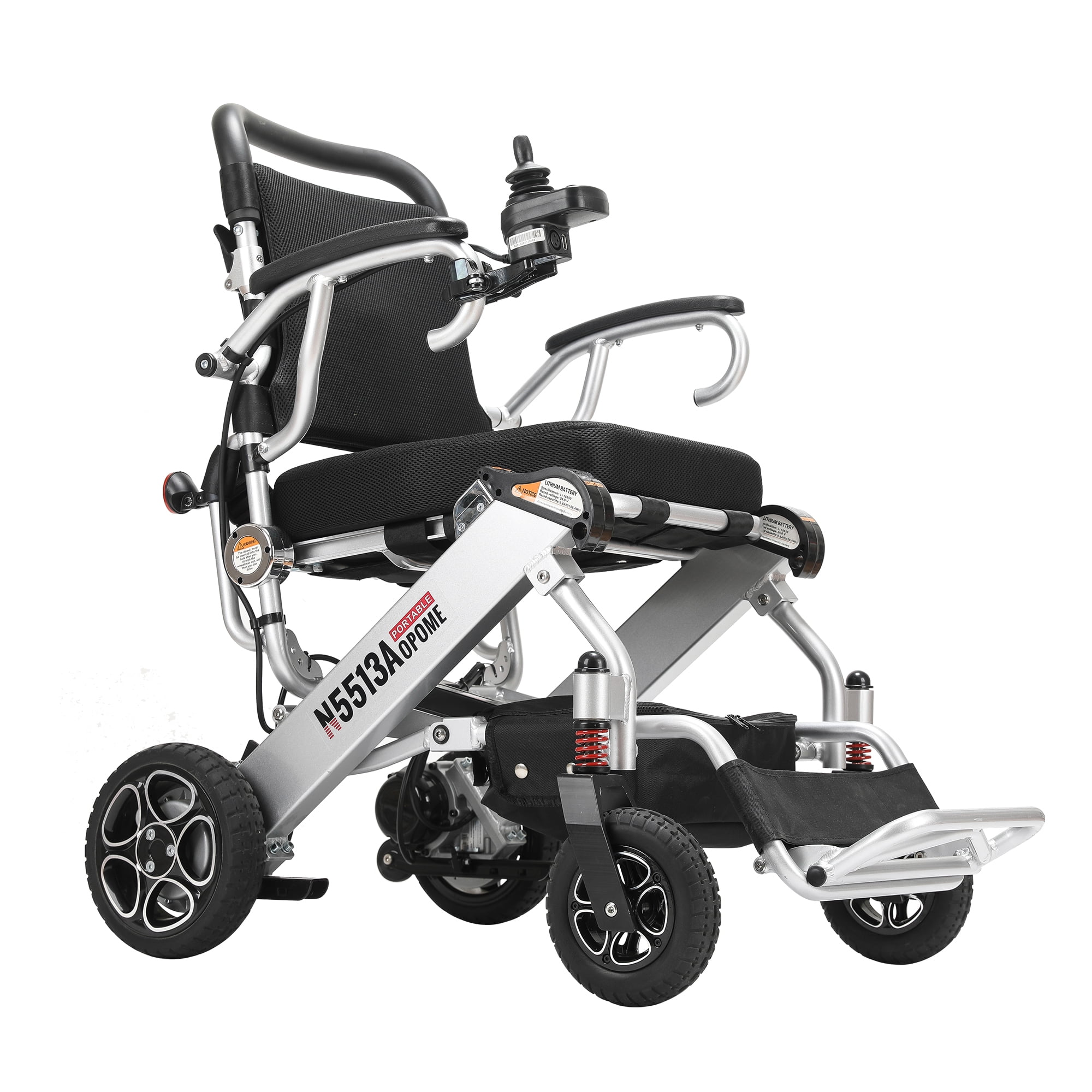 Opome Compact Electric Power Wheelchair, Motorized Wheelchairs for Home and Travel Use, Aviation