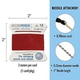 thumbnail image 5 of Griffin Nylon Bead Cord Perlseide – Garnet Color – Size 12 (0.98mm) – 2 Meters per Card – Stainless Steel Needle Attached – for Knotting Pearls, Gemstones, Crystals and Beads, 5 of 5