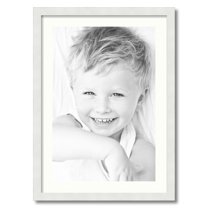 ArtToFrames 20x28" Matted Picture Frame with 16x24" Single Mat Photo Opening Framed in 1.25" Satin White Frame and 2" Porcelain Mat (FWM-3966-20x28)