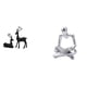 thumbnail image 1 of Estatua de reno,Estatua de reno negro,decoración del hogar,arte y artesanía,Figura de pensador abstracto,Estatua de pensador abstracto,decoración para el hogar,Figura humana decorativa para, 1 of 8
