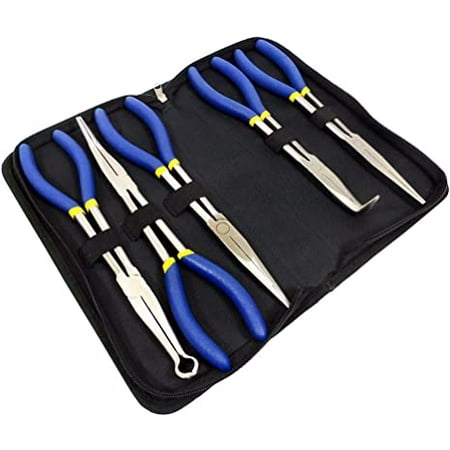

11â€ Long Needle Nose Pliers Set 5-Piece Plier Kit (Storage Bag Included)