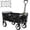 Black & Gray, variant on VEVOR Collapsible Folding Wagon, 550lb Load & 220L, 2 in 1 Foldable Wagon Cart Converts to Bench, Utility Wagon with Adjustable Handle, Outdoor Cart for Groceries Shopping, Camping, Gardening