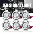 thumbnail image 2 of 10X 3/4 "12V Luz de marcador LED Camión Remolque RV Indicador de bala lateral redondo Blanco JAMW Sencillez, 2 of 5