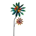 thumbnail image 1 of Art Métallique Coloré Marguerites Fleurs Vent Spinner Jardin Pieu, 1 of 1