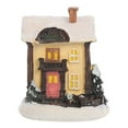 thumbnail image 1 of Decoración navideña con escena iluminada de pueblo y casa de nieve con luz LED Dos ventanas, 1 of 8