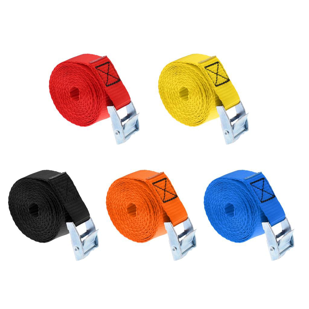 PACK OF 8 CAM BUCKLE TIE DOWN STRAPS ROOF RACKS TRAILERS 25 X 2500 MM LONG 