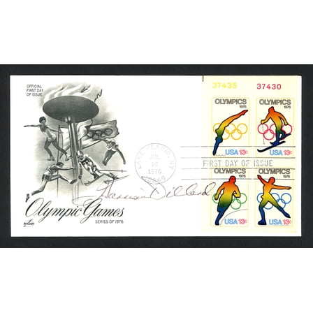 Harrison Dillard Autographed First Day Cover 1948 & 1952 Olympics SKU #159551