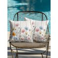 thumbnail image 4 of Outdoor Pillows Waterproof, Farmhouse Wildflowers Bedding Throw Pillows with Insert for Couch Sofa Bed, Watercolor Floral Shabby Wood Grain 16x16 Inch Pillowcases Decorative Patio Pillow Set of 2, 4 of 8