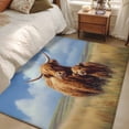 thumbnail image 2 of Highland Cow Washable Area Rug 3x5 Rustic Art Calf in A Lush Farmhouse Grassland Low-Profile Small Area Rugs with Non Slip Backing Indoor Floor Carpet for Entrance Living Room Bedroom Home Office, 2 of 9