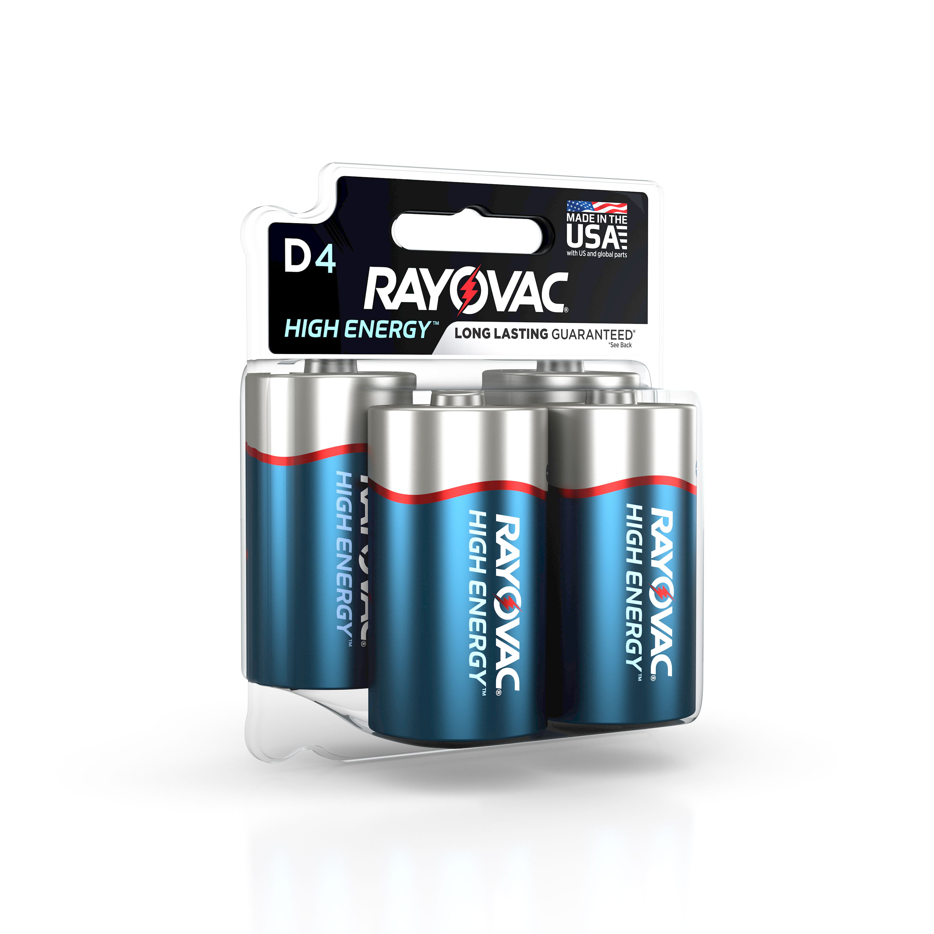 Rayovac High Energy Alkaline D Batteries 4 Count