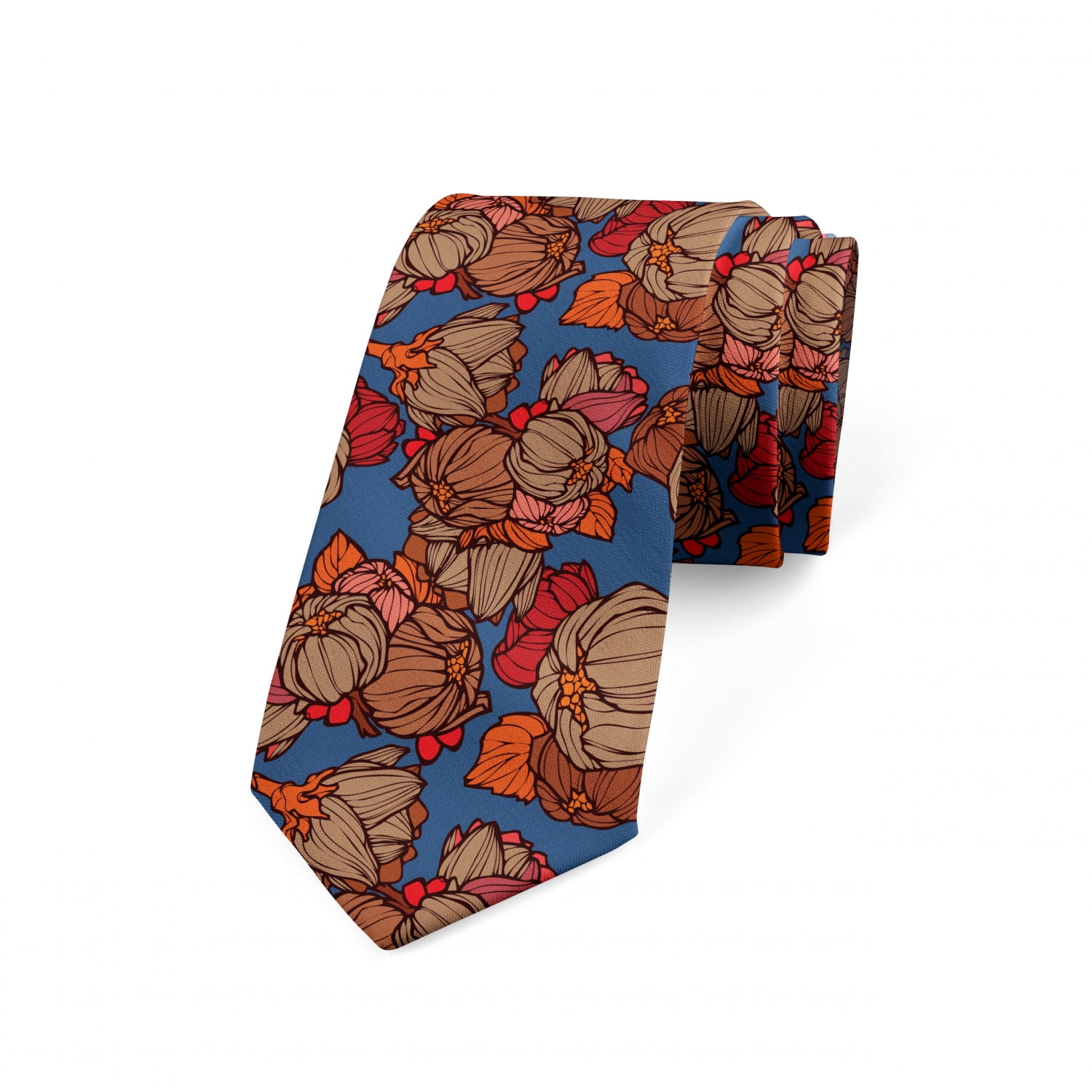 Cadet Blue Orange Cream Flower Scroll Swirls 3.7 Ambesonne Mens Tie Cadet Blue Orange Cream Flower Scroll Swirls 3.7 Ambesonne Mens Tie