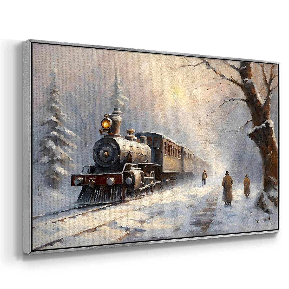 Vintage Landscape-CC By Wexford Home Framed in Silver Wood Gallery Wrapped Canvas 27 in. x 41 in.