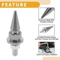 thumbnail image 3 of Tornillos de matrícula universales para motocicleta M6 de Unique Bargains 54mm Kit de tornos de matrícula antirrobo de aleación de aluminio tono titanio 4 Pcs, 3 of 6