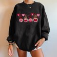 thumbnail image 2 of Pompotops Mode Femmes Imprimé Col Rond Tops Manches Longues Confortable Chemisier Sweatshirt, 2 of 4