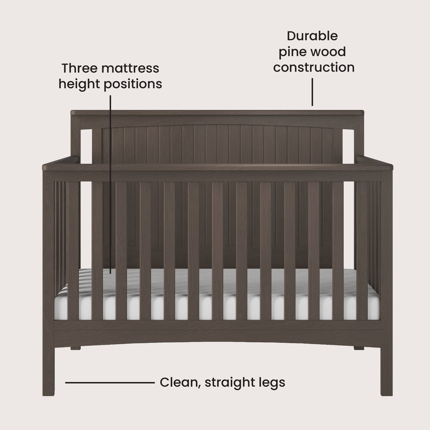 Child Craft Scout 4-in-1 Convertible Baby Crib