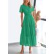 thumbnail image 4 of Vestido largo PRETTYGARDEN 2025, verano, cuello en V, ojales, color verde S, 4 of 8
