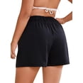thumbnail image 6 of SLADYGLO Women Elastic Waist Buttons Decorative Pleated Front Pockets Plus Size Shorts, 6 of 7