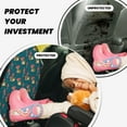 thumbnail image 4 of Kdxio Frog and Mushrooms Print 2 Pack Car Kick Mat Seat Cover Back Protector Mat with Pockets for Organizer Backseat Protector and Storage Anti Kick Pad for Vehicles, 4 of 9