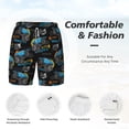 thumbnail image 6 of Picia Cool Off-Road Vehicle pattern Mens Swim Trunks with Compression Liner Stretch Beach Shorts Quick Dry with Zipper Pockets No-Chafing Board Shorts-Large, 6 of 9
