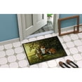 thumbnail image 2 of Foxes Resitng under the Tree Door Mat, 2 of 4