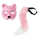 thumbnail image 2 of Máscara y cola de gato realistas para fiestas de Halloween, para niñas y mujeres Rosa, 2 of 9