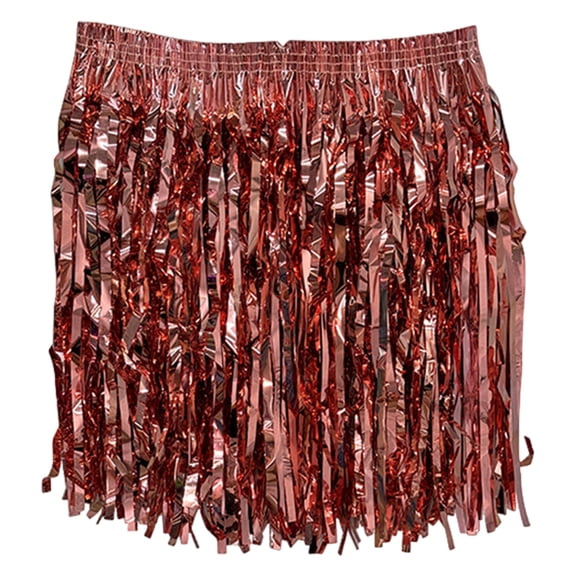 Sylvtty Adult Skirt Rain Fringe Tassel Party Skirt Bright Color Adjustable Curtain Mini Skirt Festival-ready Performance Skirt