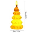 thumbnail image 3 of LED Flameless Battery-Operated Sparkly Glitter 3D Fire Wick Flickering Flame Snowman Candle Decor for Christmas Celebration Party (C), 3 of 6