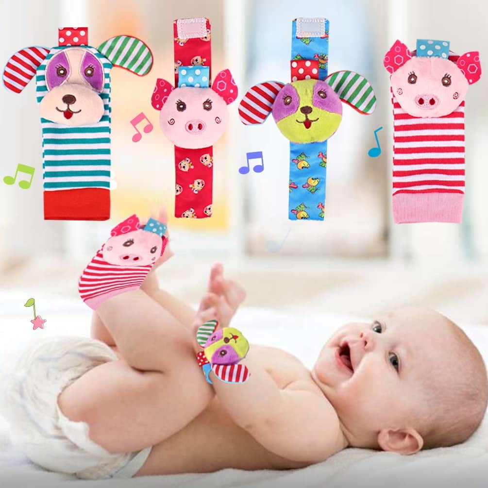Baby Wrist Rattles Toys for Babies 0-6 Months, , Baby Rattle Socks for Newborn Gift