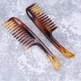 thumbnail image 2 of UKCOCO 2Pcs Retro Hair Comb with Wide Teeth PP Material for Hairdressing Styling Use, 2 of 5