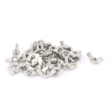 Wing Nut Clamp - 30pcs 304 Stainless Steel M5 Thread Knob Screw Wing Nut for Rod Clamp