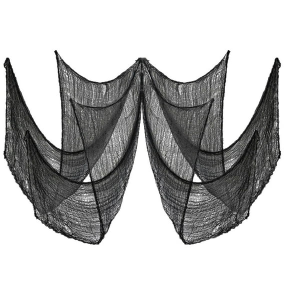 44 sqft Creepy Cloth Spider Web Halloween Decorations Cobwebs Bar Atmosphere Horror Theme Party Decor Supplies 3 Pack 76cmx183cm