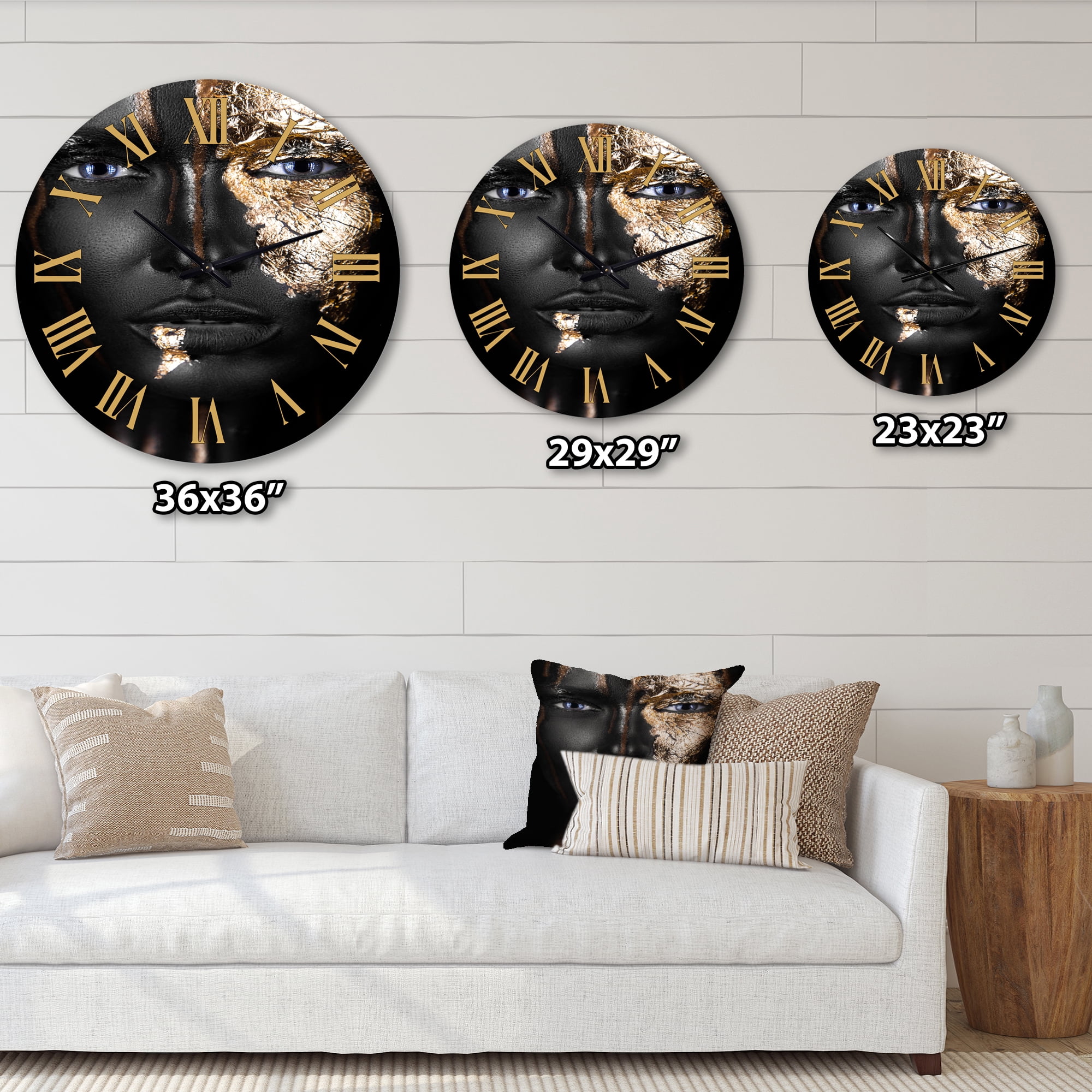 Designart 1 in Modern,Contemporary Wall Clock