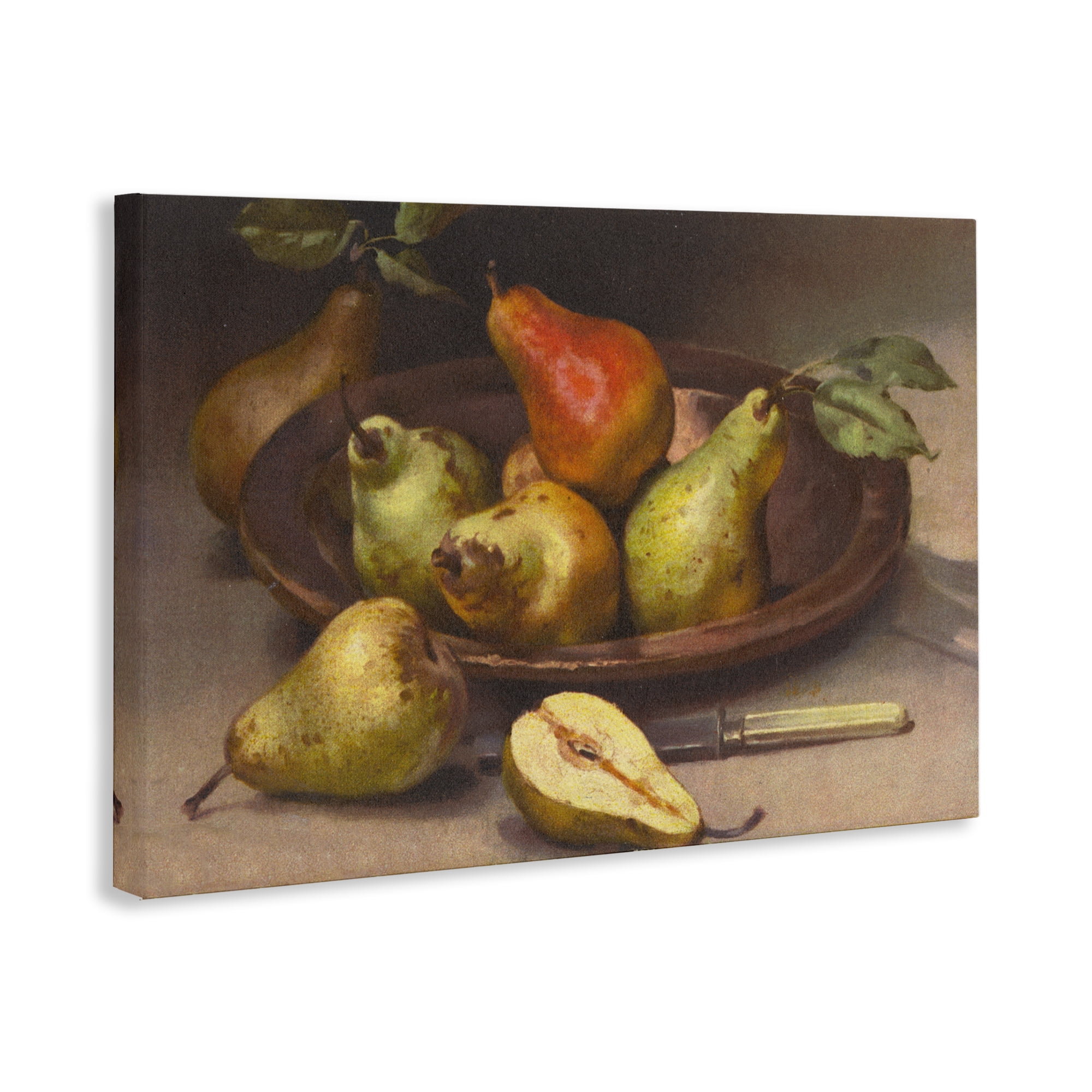 Stupell Industries Classic Pears Still Life Food & Beverage Painting Wrapped Canvas Art Print Wall Art, 36 x 24