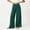 #0401-Green, variant on Womens Summer High Waist Side Drawstring Wide Leg Pants with Pockets Loose Casual Linen Feel Trousers Bottoms for Daily Beach