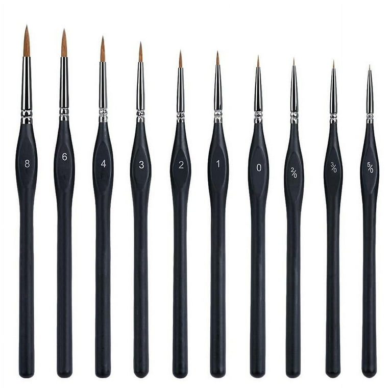 Detail Paint Brushes Set 10pcs Miniature Brushes for Fine Detailing & Art  Painting - Acrylic, Watercolor,Oil,Models, Warhammer 40k