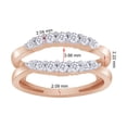 thumbnail image 3 of Round White Cubic Zirconia Curve Enhancer Guard Ring in 14K Rose Gold Ring Size - 6, 3 of 3
