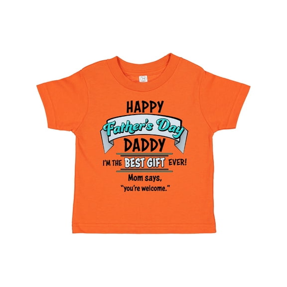Inktastic Happy Father's Day Best Ever Boys or Girls Toddler T-Shirt