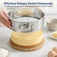 thumbnail image 3 of LIMICAR 9 Inch Springform Pan, 304 Stainless Steel Nonstick Cheesecake Pan for Baking, Leakproof Removable Bottom with Silicone Protector & Parchment Paper for Perfect Dish pizza, Easy to Clean, 3 of 10