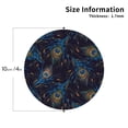 thumbnail image 2 of Gaeub Peacock Feathers Print 4 Pcs Leather Coasters for Drinks ,Drink Coasters Sets,Drink Table Cup Coasters for Living Room Kitchen Coffee Decor-Round Shape, 2 of 6
