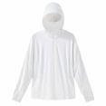 thumbnail image 3 of Zivyakyron Lightweight Wind Breaker Jackets Mens Zip up Rain Long Sleeve Quick Dry Loose Jackets Plain Hooded Outdoor White XL, 3 of 7